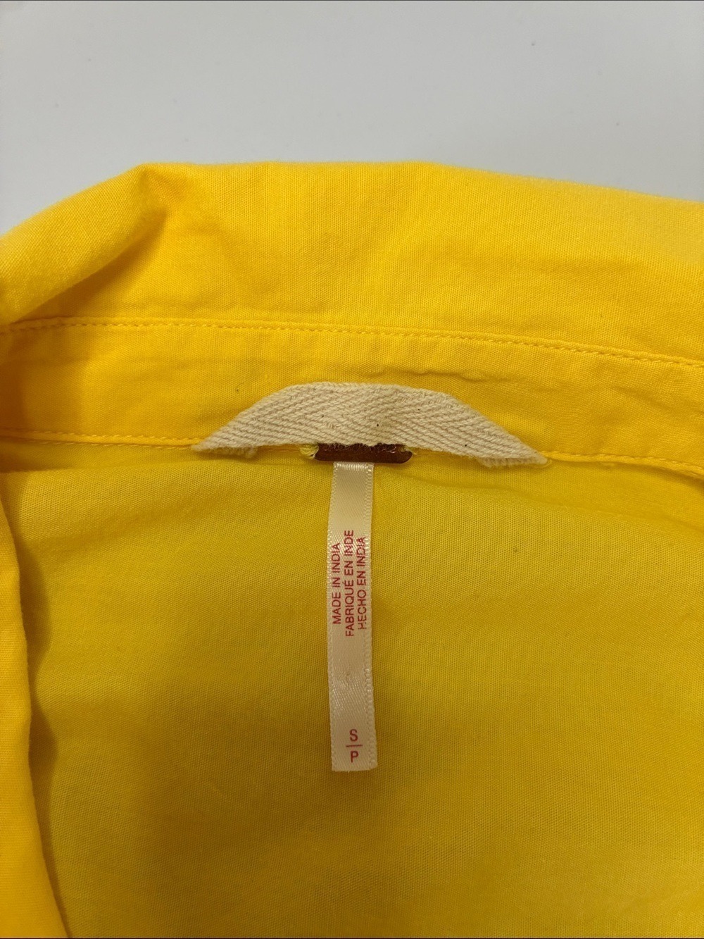 Free People Misha Mini Dress Yellow Polo Collar Pockets S - Picture 8 of 9